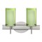 Besa Lighting Pahu 4 Vanity, Olive/Opal, Satin Nickel Finish, 2x5W LED 2SW-L44007-LED-SN - alternate 1